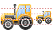 Wheeled tractor icons