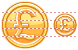 Pound coin icons