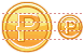 Rouble coin icons