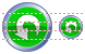 Green undo button icons