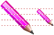 Pink pencil icons