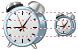 Alarm clock icons