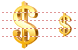 Gold dollar icons