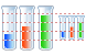 Color test tubes icons